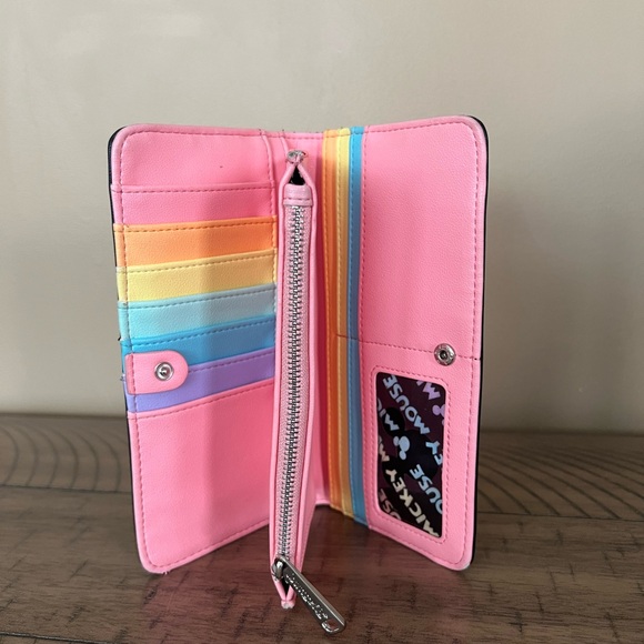 Loungefly Disney Mickey Mouse Pastel Rainbow Mini Backpack And Wallet - Picture 11 of 12